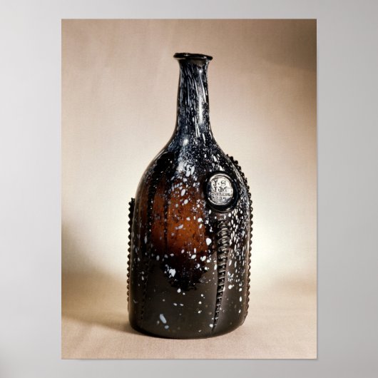 Dunkelbraune Flasche, wahrscheinlich Nailsea Poster (Vorne)
