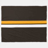 Dunkelbraune, hellgelbe Streifen Fleecedecke (Vorderseite (Horizontal))