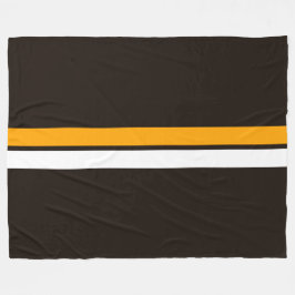 Dunkelbraune, hellgelbe Streifen Fleecedecke