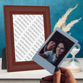 Dunkelbraune Holzrahmen-Bilder hinzufügen Foto-Pla Fotoplatte