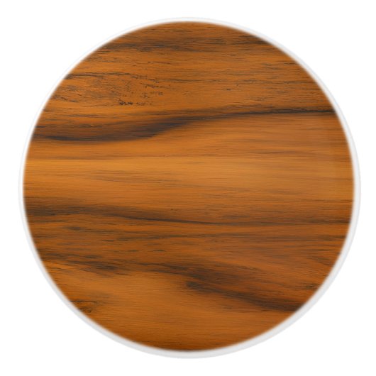 dunkelbraune Holztextur Keramikknauf (Vorderseite)