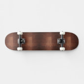Dunkelbraune Holztextur Skateboard (Horizontal)