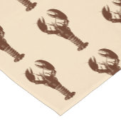 Dunkelbraune Hummer auf hellbeige Kurzer Tischläufer (Ecke)