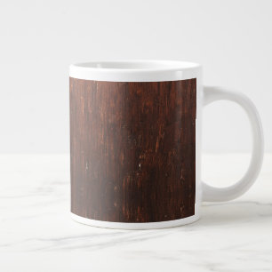 Dunkelbraune Imitate Wood Jumbo-Tasse