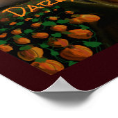 Dunkelbraune kalte Gefühle Acrylmalerei Herbst Poster (Ecke)