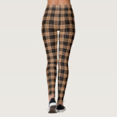 dunkelbraune karierte Leggings (Rückseite)