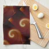 Dunkelbraune Lichtspirale Kunst Handtuch (Viertel Falte)