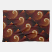 Dunkelbraune Lichtspirale Kunst Handtuch (Horizontal)
