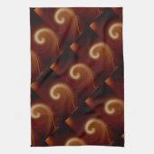 Dunkelbraune Lichtspirale Kunst Handtuch (Vertikal)
