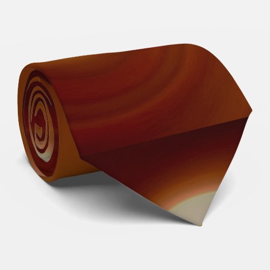 Dunkelbraune Lichtspirale Kunst Krawatte (Gerollt)
