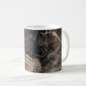 Dunkelbraune Marmorvene Kaffeetasse (VorderseiteRechts)