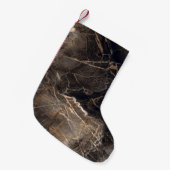 Dunkelbraune Marmorvene Kleiner Weihnachtsstrumpf (Vorderansicht (hängend))