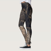 Dunkelbraune Marmorvene Leggings (Links)