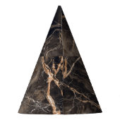 Dunkelbraune Marmorvene Partyhütchen (Rückseite)