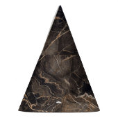 Dunkelbraune Marmorvene Partyhütchen (Links)