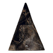 Dunkelbraune Marmorvene Partyhütchen (Rechts)