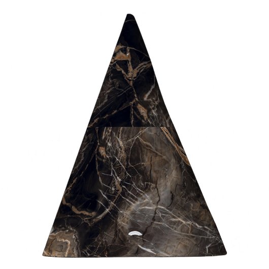 Dunkelbraune Marmorvene Partyhütchen (Rechts)