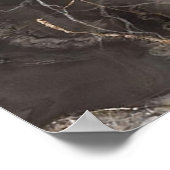 Dunkelbraune Marmorvene Poster (Ecke)