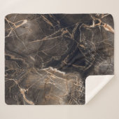 Dunkelbraune Marmorvene Sherpadecke (Vorderseite (Horizontal))