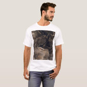 Dunkelbraune Marmorvene T-Shirt (Vorne ganz)