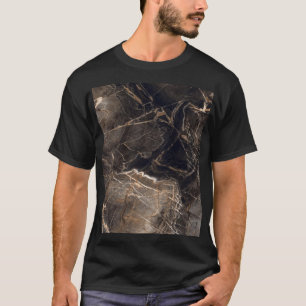 Dunkelbraune Marmorvene T-Shirt