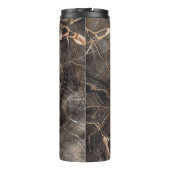 Dunkelbraune Marmorvene Thermosbecher (Rückseite)