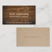Dunkelbraune Maskuline, schlicht unterlegt Visitenkarte (Vorne/Hinten)