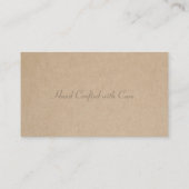 Dunkelbraune Maskuline, schlicht unterlegt Visitenkarte (Rückseite)