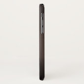 Dunkelbraune Metallische Hintergrundmonogramm Case-Mate iPhone Hülle (Hinten/Links)