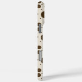 Dunkelbraune Mikroflorale Beige Case-Mate iPhone Hülle (Rückseite / Rechts)