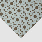 Dunkelbraune Mikrofloristik in Salbeigrün Seidenpapier (Detail)