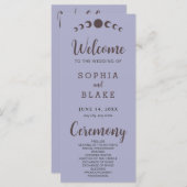 Dunkelbraune Mondphasen Silberhochzeitprogramm (Vorne/Hinten)