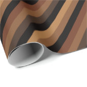 Dunkelbraune, schmale Streifen Modernes Elegantes Geschenkpapier (Rolleneckpunkt)