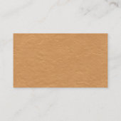 Dunkelbraune SeiteBand - hellbraune Papiertextur Visitenkarte (Rückseite)