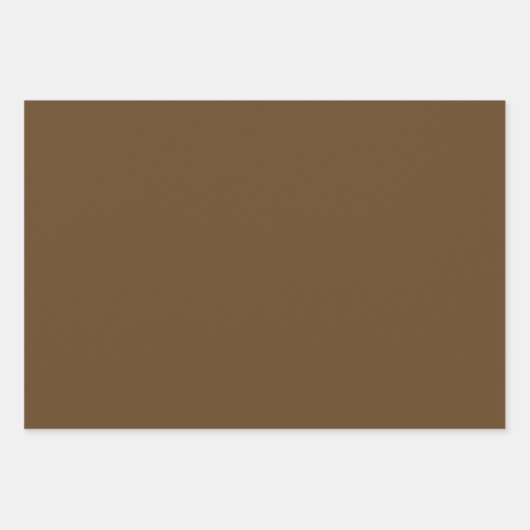 Dunkelbraune Solid-Farbe Geschenkpapier Set (Vorderseite 2)