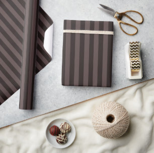 Dunkelbraune und braune Steinstreifen Geschenkpapier