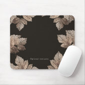 Dunkelbraune und bronzene Blätter Rustikaler Herbs Mousepad (Mit Mouse)