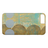 Dunkelbraune und graue Kreise mit Zahlen Case-Mate iPhone Hülle (Rückseite (Horizontal))