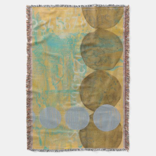 Dunkelbraune und graue Kreise mit Zahlen Decke (Vorderseite Vertikal)