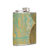 Dunkelbraune und graue Kreise mit Zahlen Flachmann (Rechts)