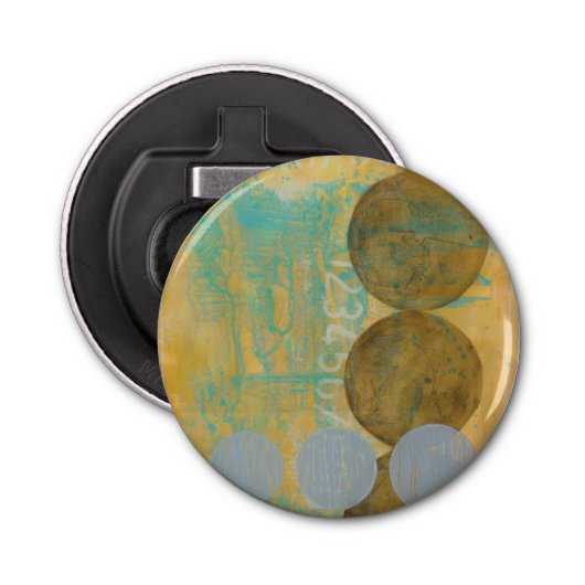 Dunkelbraune und graue Kreise mit Zahlen Flaschenöffner (Vorderseite)