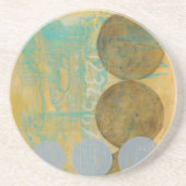 Dunkelbraune und graue Kreise mit Zahlen Getränkeuntersetzer (Vorne)