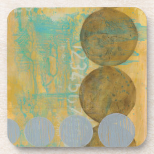 Dunkelbraune und graue Kreise mit Zahlen Getränkeuntersetzer