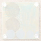 Dunkelbraune und graue Kreise mit Zahlen Glasuntersetzer (Rückseite)