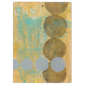 Dunkelbraune und graue Kreise mit Zahlen Klemmbrett (Rückseite)