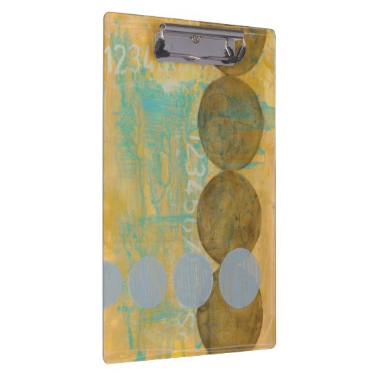 Dunkelbraune und graue Kreise mit Zahlen Klemmbrett (Rechts)