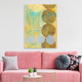 Dunkelbraune und graue Kreise mit Zahlen Leinwanddruck (Insitu (Wohnzimmer))