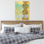 Dunkelbraune und graue Kreise mit Zahlen Leinwanddruck (Insitu (Schlafzimmer))