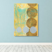 Dunkelbraune und graue Kreise mit Zahlen Leinwanddruck (Insitu (Holzboden))