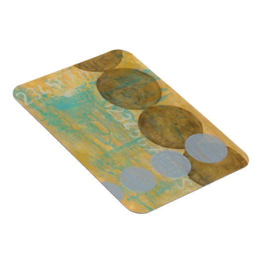 Dunkelbraune und graue Kreise mit Zahlen Magnet (Rechte Seite)